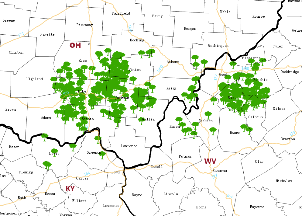 OESC Location in OH WV